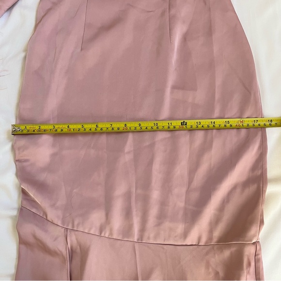 NWOT De La Vali Tupelo Satin Midi Dress Pink 4 - Picture 15 of 16
